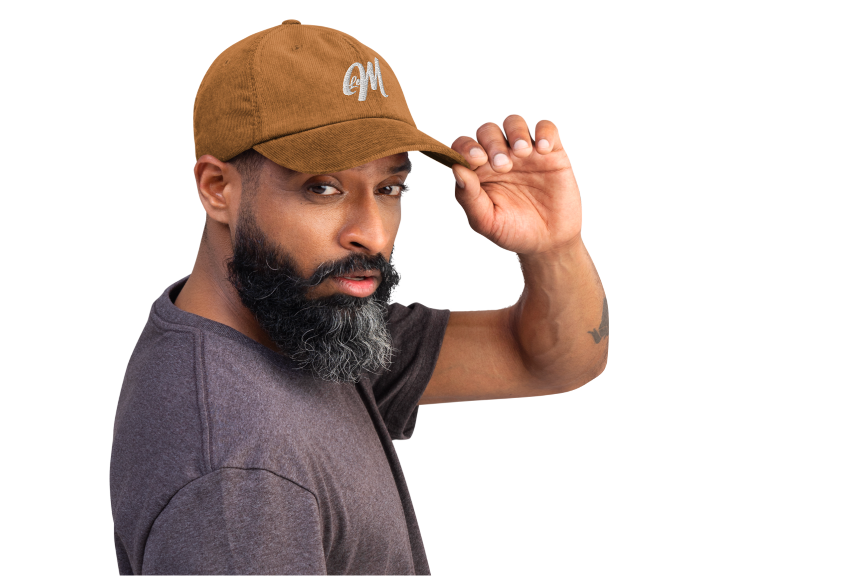 Casquette velours côtelé le M.