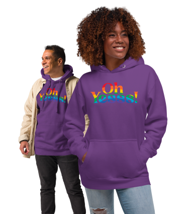 Hoodie violet OhYesss arc-en-ciel