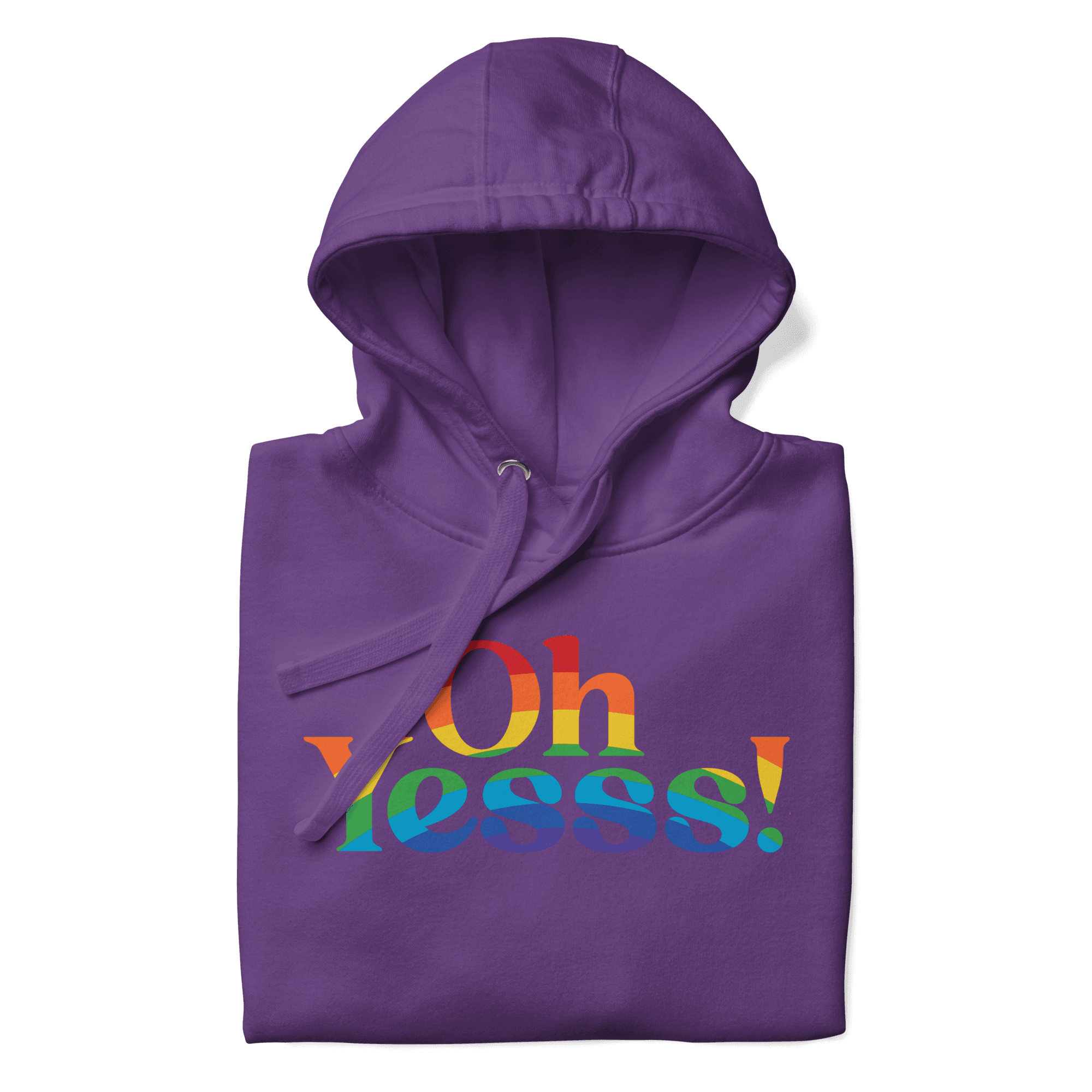 Hoodie violet "OhYesss" arc-en-ciel – Image 11