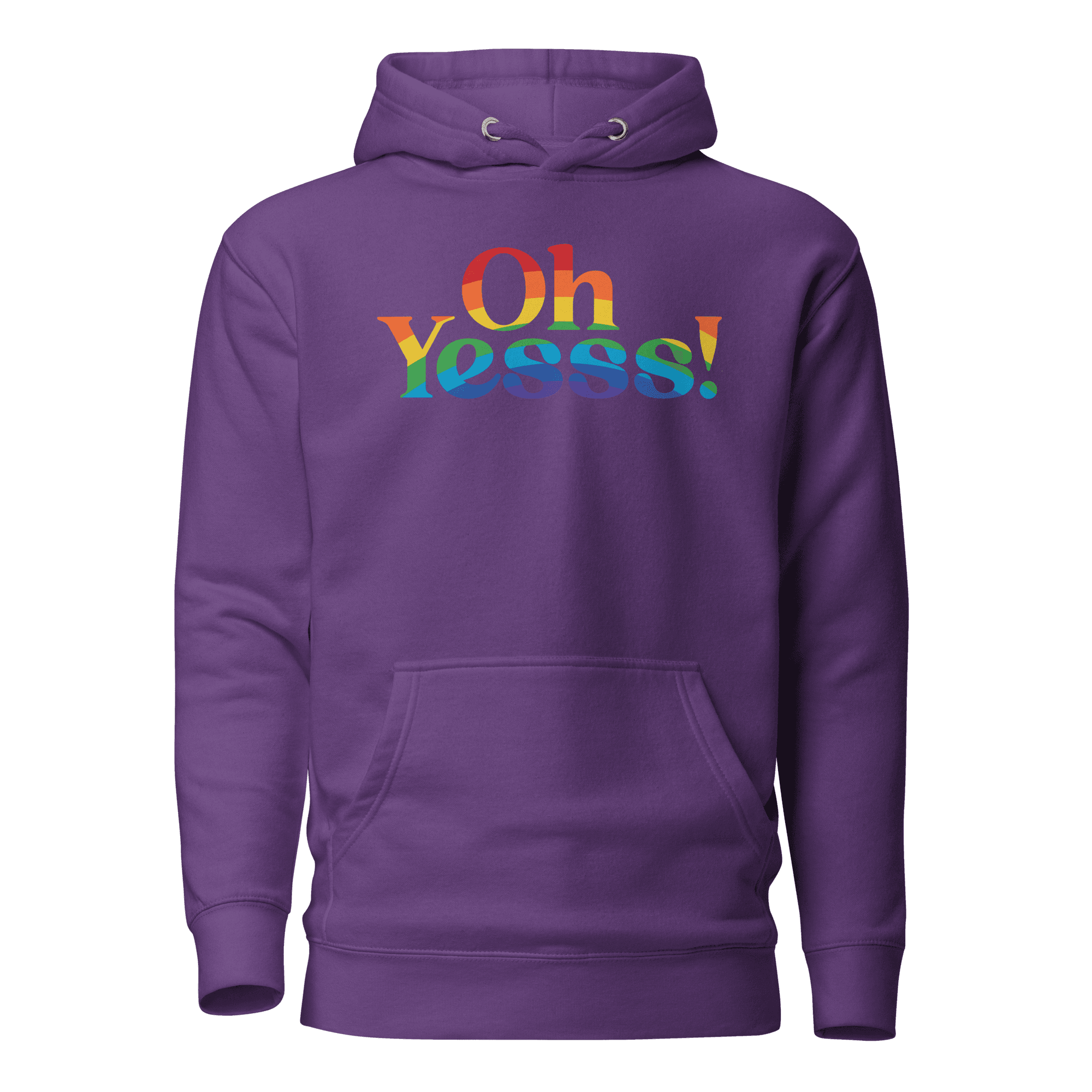 Hoodie violet "OhYesss" arc-en-ciel – Image 9