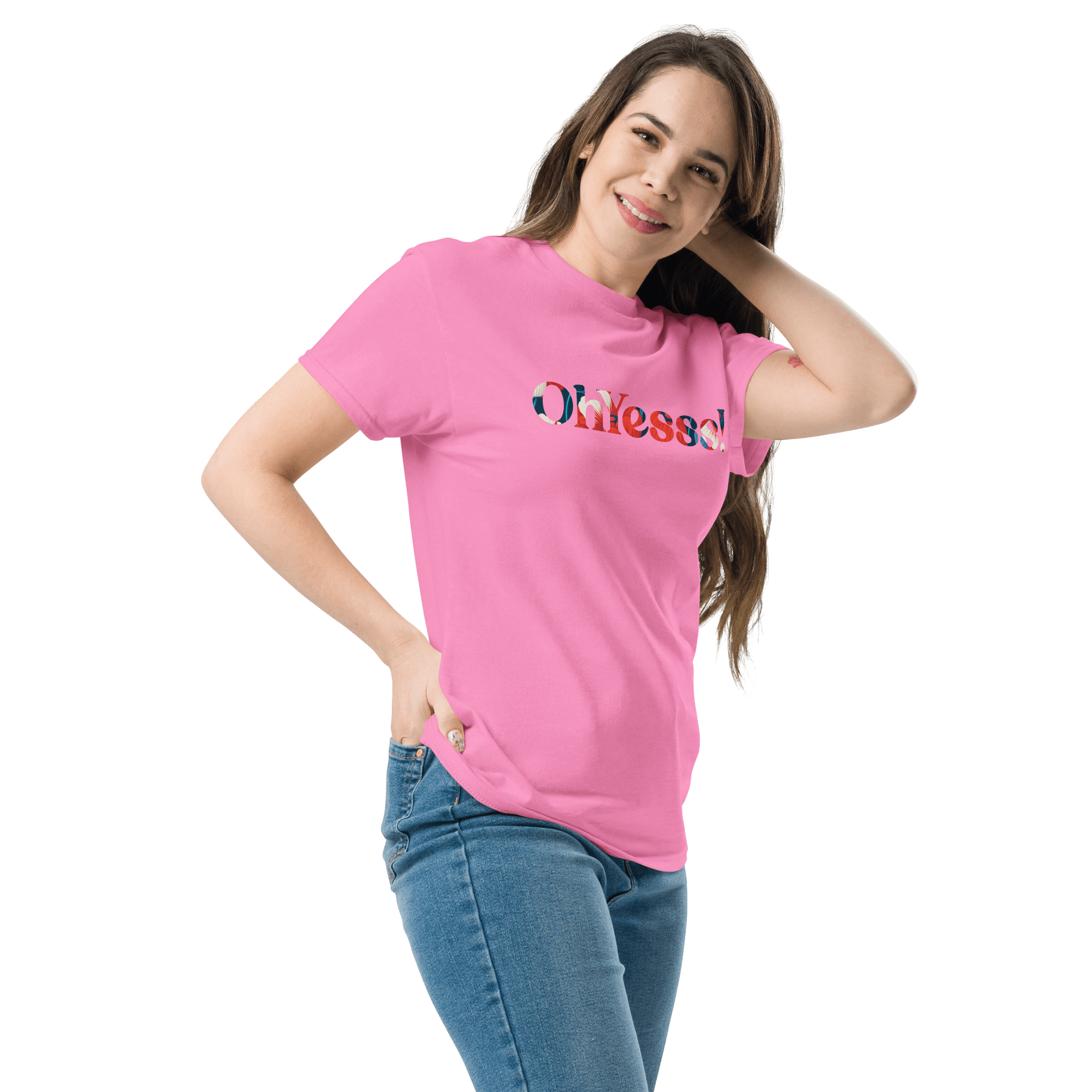 T-shirt femme rose OhYesss - Floral Édition