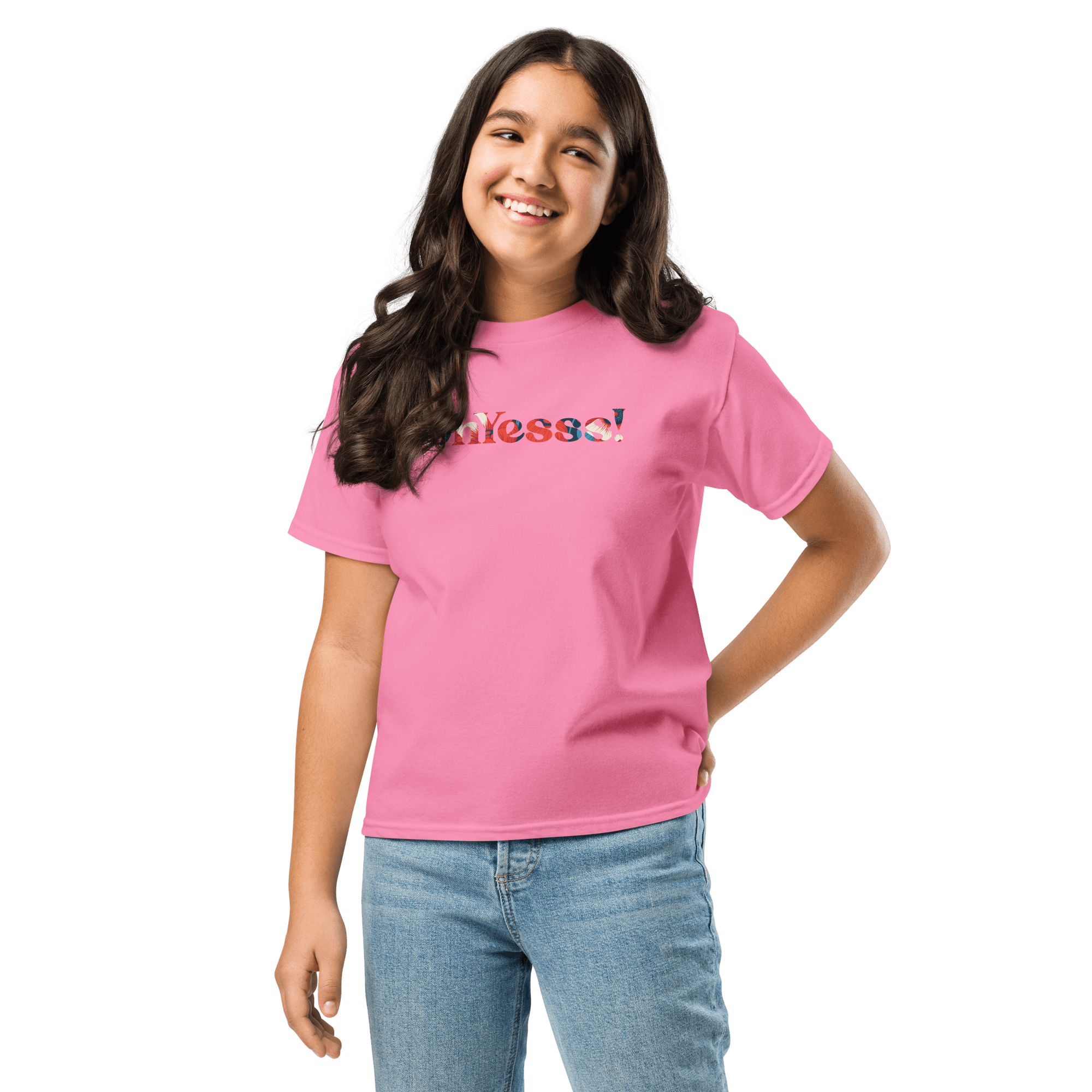 T-shirt enfant rose OhYesss! – Floral Édition
