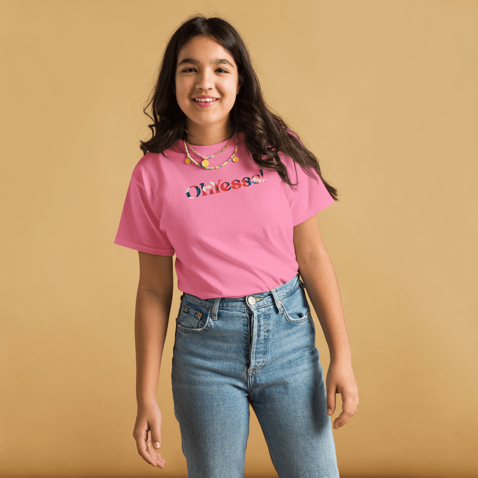 T-shirt enfant rose OhYesss! – Floral Édition – Image 3