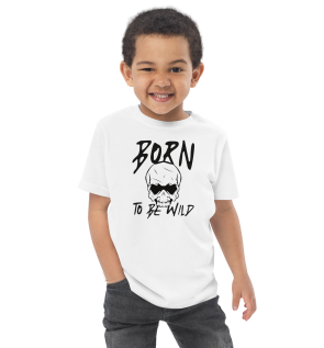 T-sirt enfant blanc "Born to be wild"